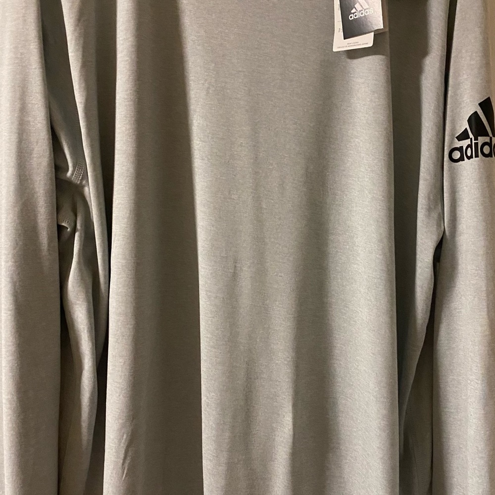 Adidas Climalite lightweight workout shirt, gray, xxl, nwt